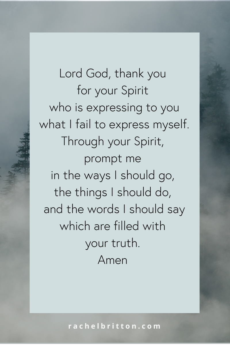 A Prayer For Guidance By God's Spirit - Rachel Britton